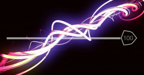 Futuristic neon loading bar interactive technology concept