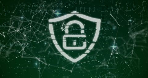 Cybersecurity Symbol with Network Connection Background - Download Free Stock Images Pikwizard.com