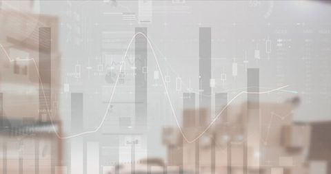 Financial Analytics Overlaid on Warehouse Background