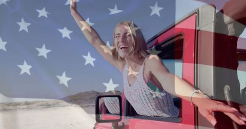 Celebrating American Freedom on a Beach Drive