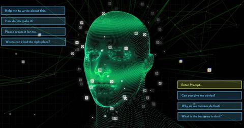 Digital Interface with AI Data Processing on Virtual Human - Download Free Stock Images Pikwizard.com