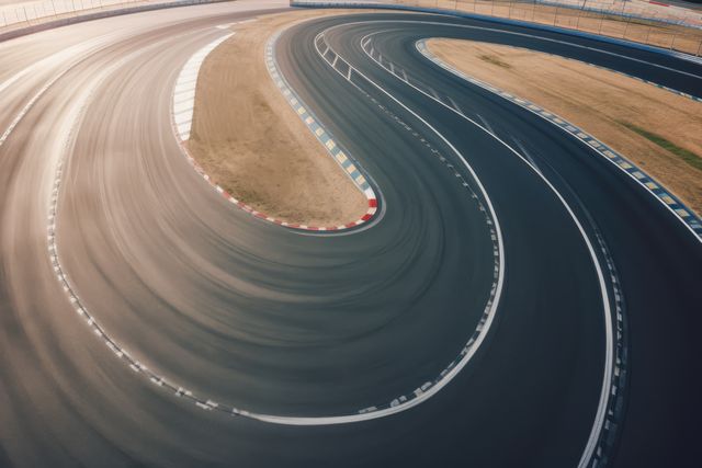 Aerial view of empty car race track, created using generative ai technology - Download Free Stock Photos Pikwizard.com