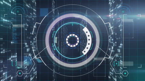 Futuristic Digital Interface with Targeting System