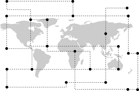 digital world map with global connection network on transparent background - Download Free Stock Videos Pikwizard.com