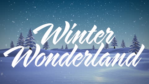 Magical Winter Wonderland with Falling Snow Animation
