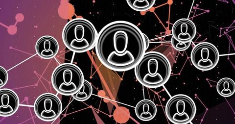 Abstract Digital Node Network for Technology and Connectivity Concepts