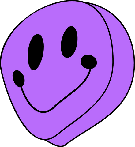 Whimsical Purple Smiling Face Design on Transparent Background - Download Free Stock Videos Pikwizard.com