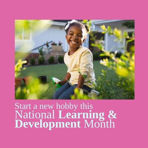 happy girl gardening for learning and development inspiration - Download Free Stock Templates Pikwizard.com