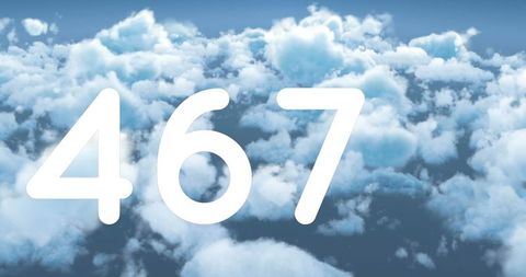 Digital Number in Bold White Text Against Cloudy Sky - Download Free Stock Images Pikwizard.com