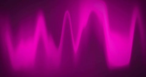 Abstract pink waveform art on black background