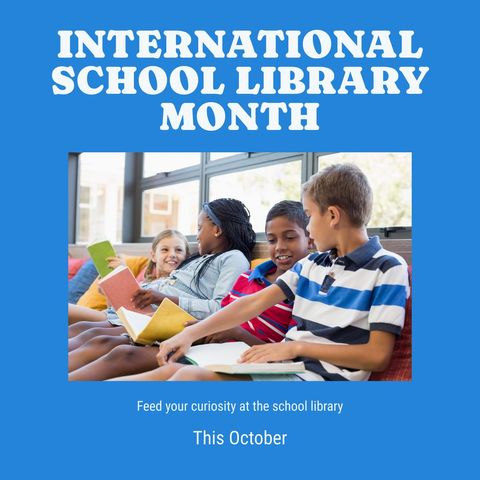 Celebrate International School Library Month with Engaging Reading - Download Free Stock Templates Pikwizard.com