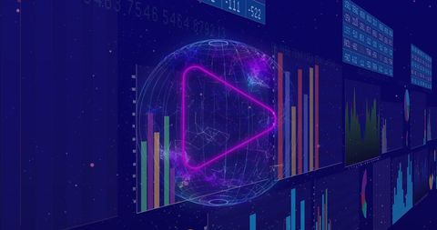 Digital Holographic Virtual Data with Globe in Technology