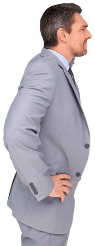 Confident Businessman Standing with Transparent Background Visual