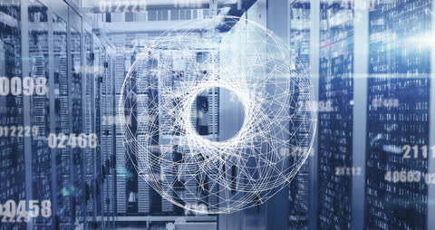 Data Servers and Digital Connections Networking Technology Concept