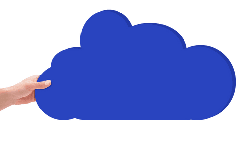 hand itemizes blue cloud on transparent vector template - Download Free Stock Videos Pikwizard.com