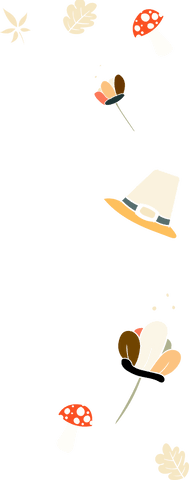 transparent floral and hat border with mushrooms - Download Free Stock Videos Pikwizard.com