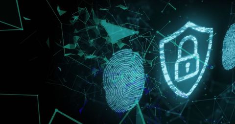 Online Security with Biometric Fingerprint and Digital Connections - Download Free Stock Images Pikwizard.com