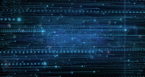 Futuristic Digital Data Streams and Light Trails Illustration