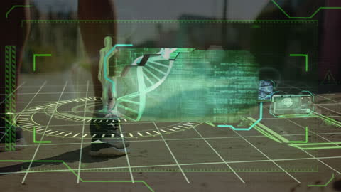 Digital Interface with DNA and Athlete on Track