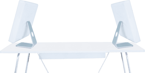 transparent desk with dual monitors image with professional style - Download Free Stock Videos Pikwizard.com