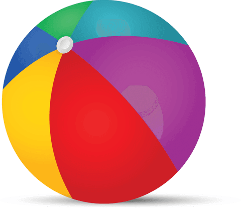 colorful beach ball illustration on transparent background - Download Free Stock Videos Pikwizard.com