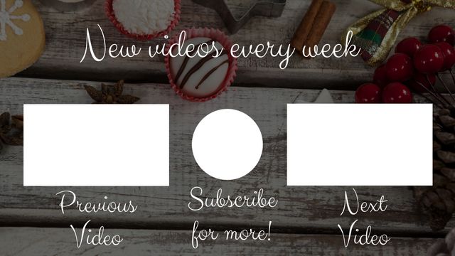 Culinary-Themed YouTube End Screen Template for Frequent Updates - Download Free Stock Templates Pikwizard.com