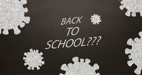 Back To School with COVID-19 Virus Cell Illustration - Download Free Stock Images Pikwizard.com