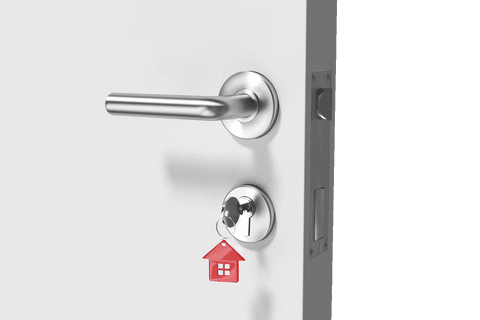 digital illustration of door handle with keys on transparent background - Download Free Stock Videos Pikwizard.com