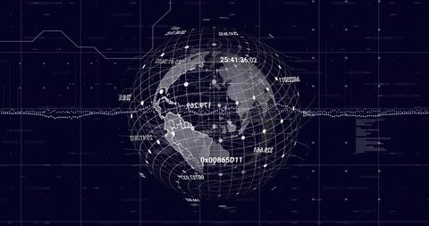 Digital Globe with Data Points and Coding Over Dark Background - Download Free Stock Images Pikwizard.com