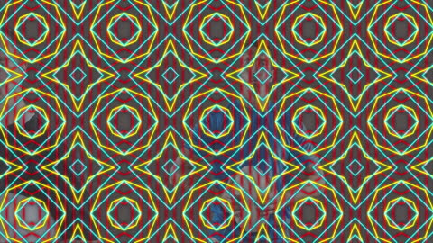 Kaleidoscopic Patterns Overlaying Rugby Players Design