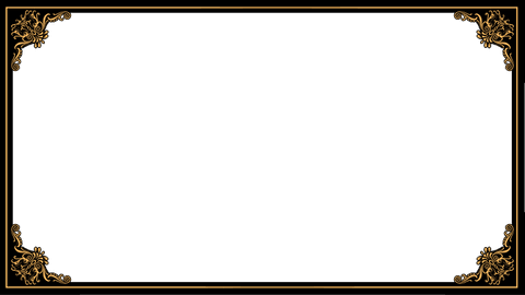 Elegant vintage gold ornate frame on transparent background