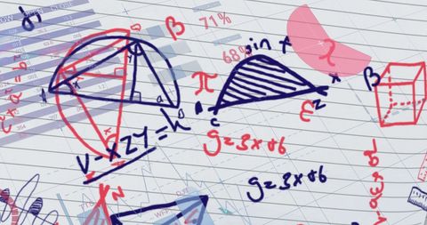 Dynamic Equations Overlaying Data Charts for Educational Concepts - Download Free Stock Images Pikwizard.com