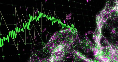 Digital Financial Data Illustration with Neon Graphs and Nodes - Download Free Stock Images Pikwizard.com