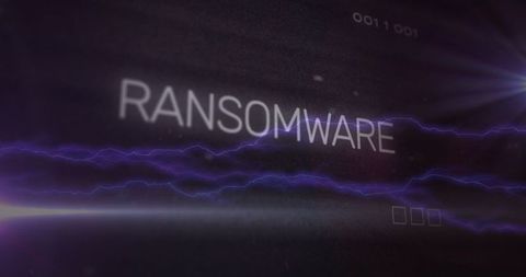 Futuristic Ransomware Digital Glitch with Purple Lightning - Download Free Stock Images Pikwizard.com