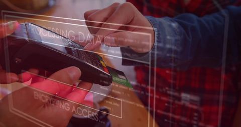 Digital Payment Processing with Holographic Interface - Download Free Stock Images Pikwizard.com