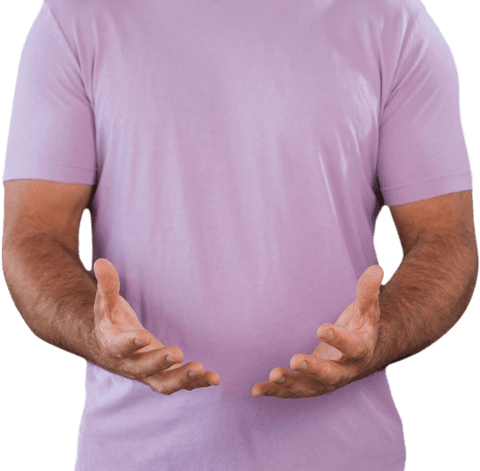 man displaying open hands transparent advertising gesture - Download Free Stock Videos Pikwizard.com