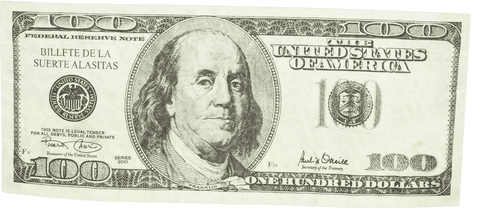 Transparent PNG Illustration of One Hundred Dollar Bill