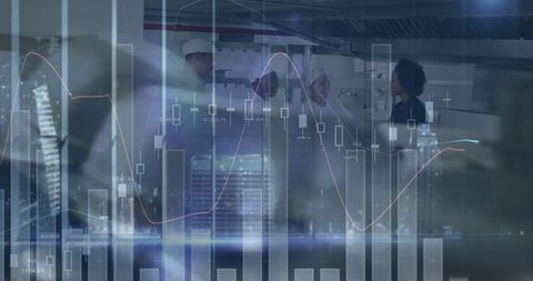 Financial Data Overlay on Team Business Collaboration - Download Free Stock Images Pikwizard.com