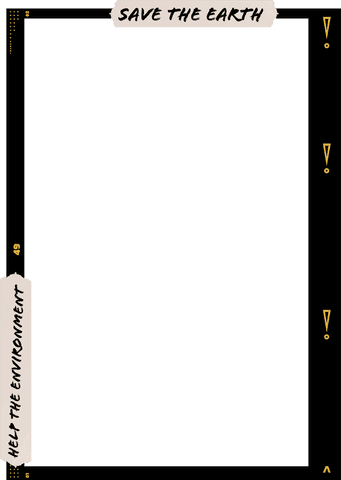 Transparent eco poster template with handwritten text and symbols