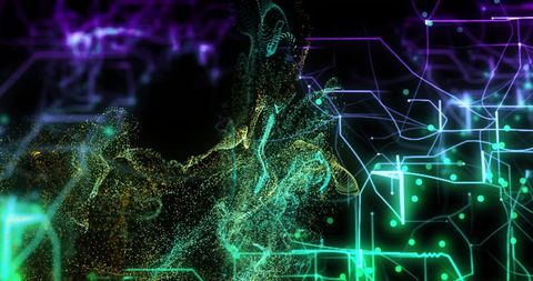 Digital Data Flow in Glowing Network Connections - Download Free Stock Images Pikwizard.com