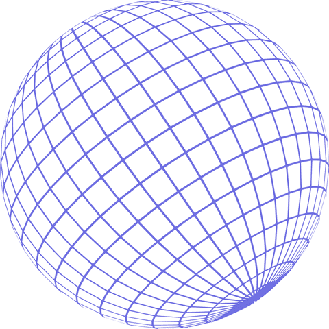 3d wireframe sphere with blue grid on transparent background - Download Free Stock Videos Pikwizard.com