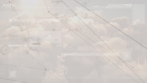 Network Connectivity Illustration with Floating Data Elements
