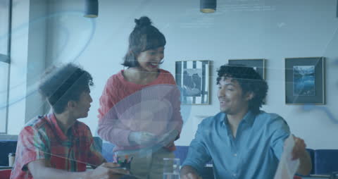 Diverse Team Collaborating Over Innovative Business Ideas