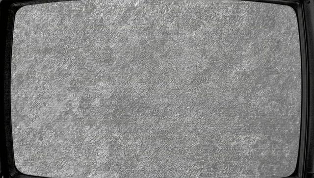 Vintage CRT Television with Static Noise and Black Bezel