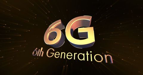 Futuristic 6G Text with Digital Particles - Download Free Stock Images Pikwizard.com