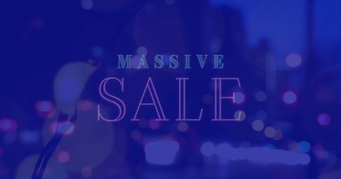Massive Nighttime Sale Promotion Banner with Neon Effects - Download Free Stock Images Pikwizard.com