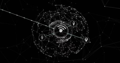 Futuristic Global Network Connections with Digital Interface - Download Free Stock Images Pikwizard.com