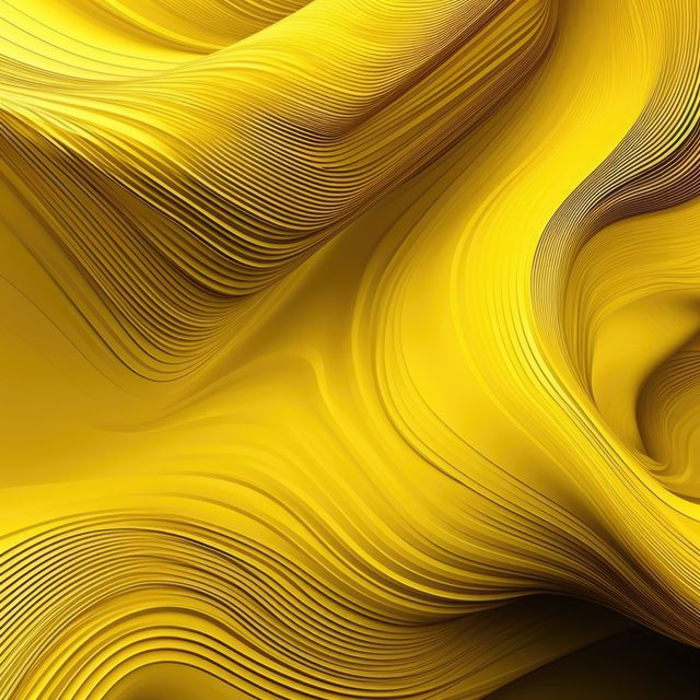 Fluid abstract background featuring yellow waves and layered textures. Use for creative projects needing a modern and dynamic design element. Suitable for backgrounds, digital art, presentations, and graphic design work to add vibrant and flowing visuals.