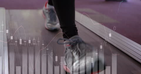 Treadmill Walking with Stock Market Animation Integration