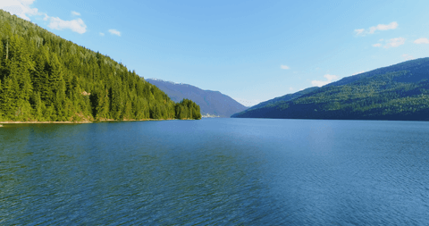transparent lake and verdant mountains under clear blue sky - Download Free Stock Videos Pikwizard.com